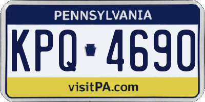 PA license plate KPQ4690