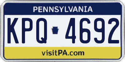 PA license plate KPQ4692