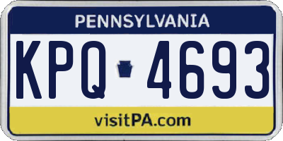 PA license plate KPQ4693