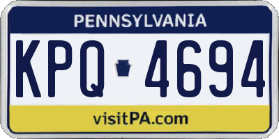 PA license plate KPQ4694