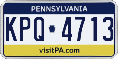 PA license plate KPQ4713