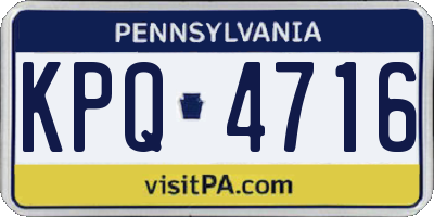 PA license plate KPQ4716