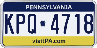 PA license plate KPQ4718