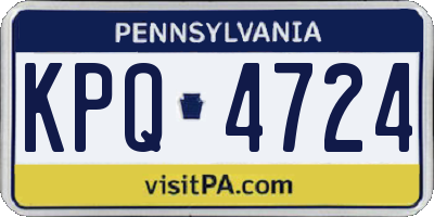 PA license plate KPQ4724