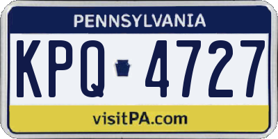 PA license plate KPQ4727