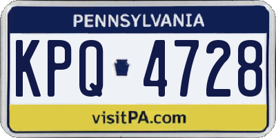 PA license plate KPQ4728