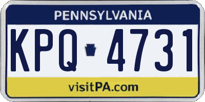 PA license plate KPQ4731