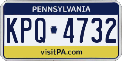 PA license plate KPQ4732