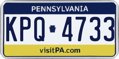 PA license plate KPQ4733