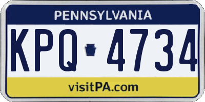 PA license plate KPQ4734