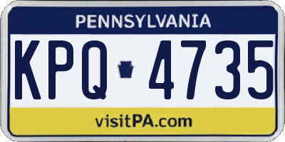 PA license plate KPQ4735
