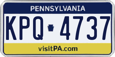 PA license plate KPQ4737