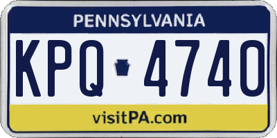 PA license plate KPQ4740
