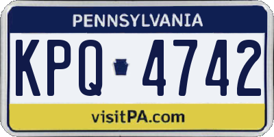 PA license plate KPQ4742