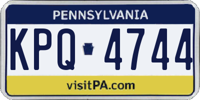 PA license plate KPQ4744