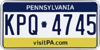 PA license plate KPQ4745