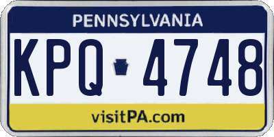 PA license plate KPQ4748