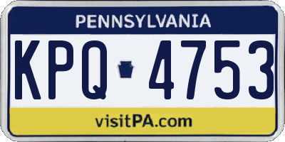 PA license plate KPQ4753