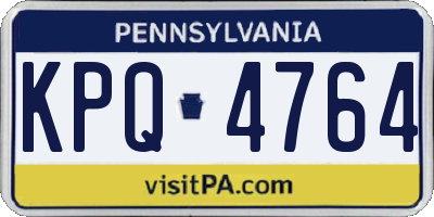 PA license plate KPQ4764