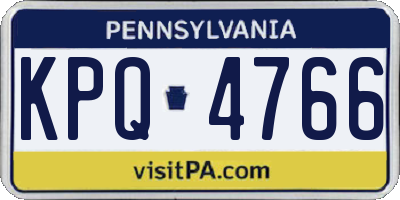 PA license plate KPQ4766