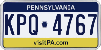 PA license plate KPQ4767