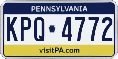PA license plate KPQ4772