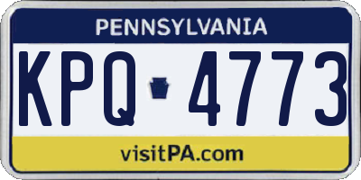 PA license plate KPQ4773
