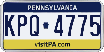 PA license plate KPQ4775