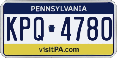 PA license plate KPQ4780