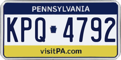 PA license plate KPQ4792