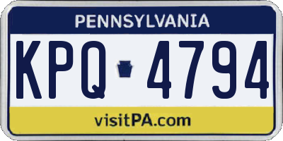 PA license plate KPQ4794