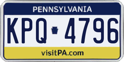 PA license plate KPQ4796