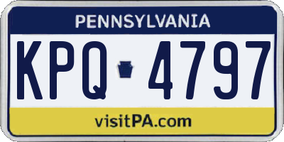 PA license plate KPQ4797