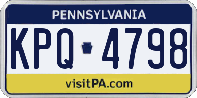 PA license plate KPQ4798