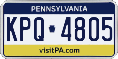 PA license plate KPQ4805