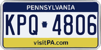 PA license plate KPQ4806