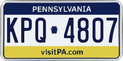 PA license plate KPQ4807