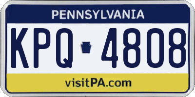 PA license plate KPQ4808