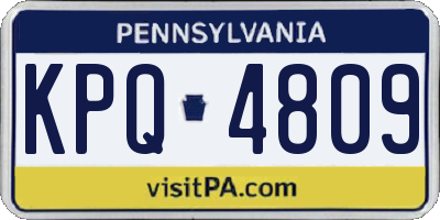 PA license plate KPQ4809