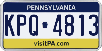 PA license plate KPQ4813