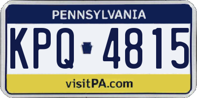 PA license plate KPQ4815