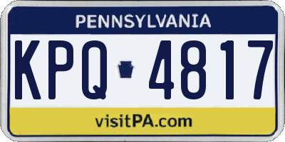 PA license plate KPQ4817