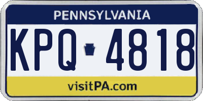 PA license plate KPQ4818