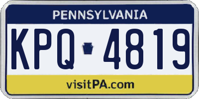 PA license plate KPQ4819
