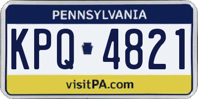 PA license plate KPQ4821