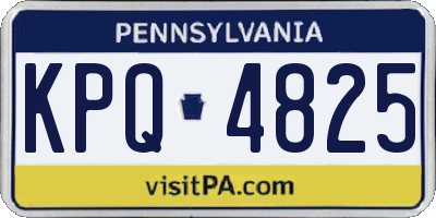 PA license plate KPQ4825