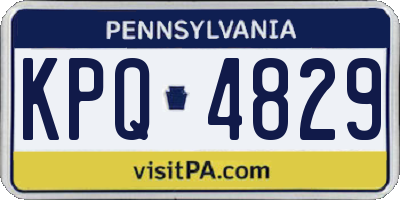 PA license plate KPQ4829