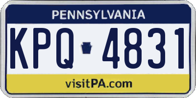 PA license plate KPQ4831
