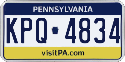 PA license plate KPQ4834