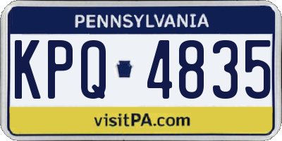 PA license plate KPQ4835